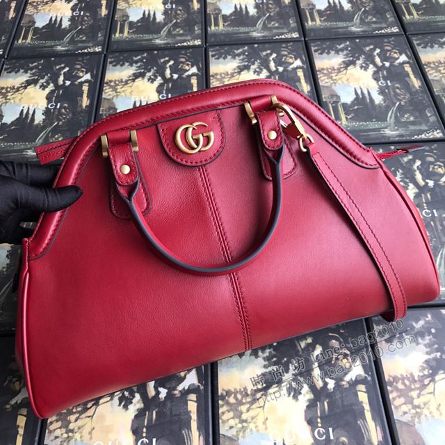 Gucci包 古馳女包 516459紅皮 Gucci新款手提包  gudj1083